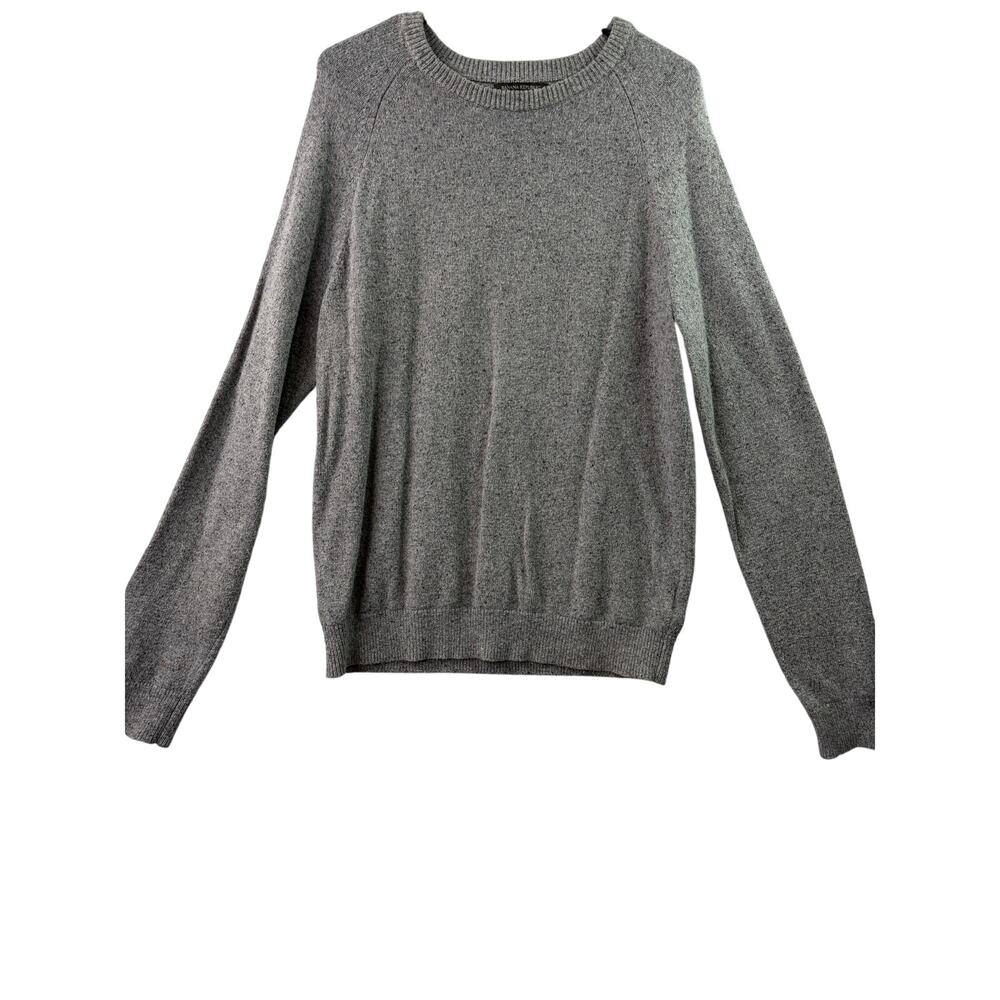 Classic Banana Republic Gray Cotton-Blend Crew Neck Sweater – Size M